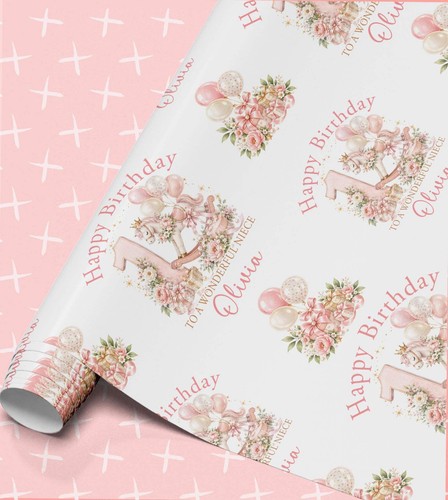 Rocking horse wrapping paper - horse,