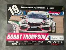 2022 BTCC Bobby Thompson 19 Autobrite Direct Yazoo JourneyHero  ~ A4 Poster