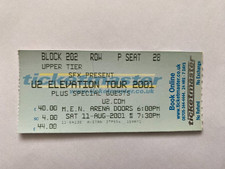 ORIGINAL U2 Elevation Tour Concert Ticket 11th August 2001 Manchester Arena