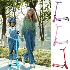 Electric Scooter for Kids Ages 4-7, with Auxiliary Rear Wheels, LED Light