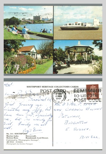 Postcard southport marine - southport,