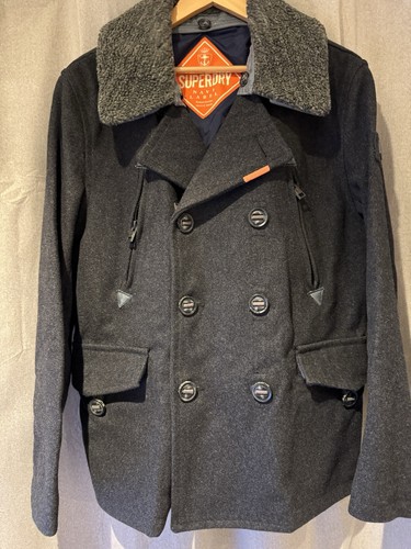 Superdry navy label coat - navy,