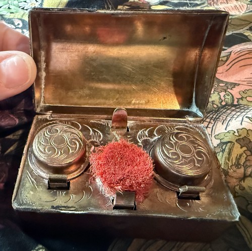 Antique travelling brass and - travelling,