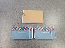 Flash Record Cards For Revision Index Plain Coloured with Binder Rings x3 decks