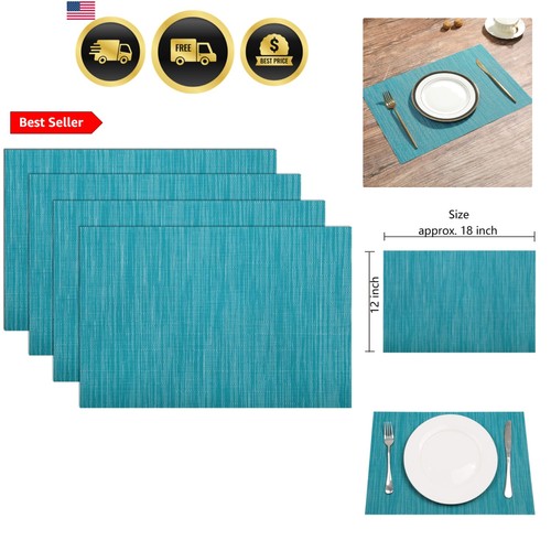 Woven vinyl placemats - vinyl, set