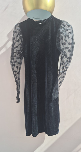 Zara dark navy velvet shift - velvet,