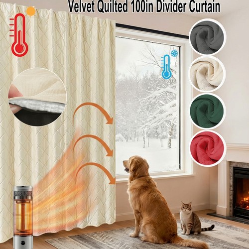 Large thermal quilted curtain - thermal,