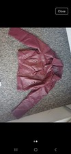Burgundy Faxu Leather Biker Jacket Primark