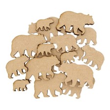 Wooden Bear MDF Craft Shapes