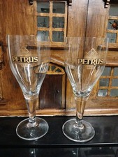 Petrus Tall Stem Belgian Beer Glass / Chalice Set  Of 2 Brand New Homebar PUB