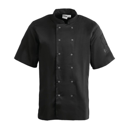 Black chef jacket unisex - black,