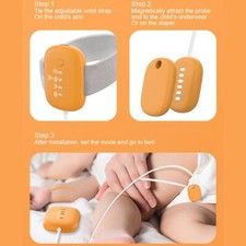 Bedwetting Alarm for Kids Rechargeable, Wireless Pee Alarm, Sound & Vibrat T4