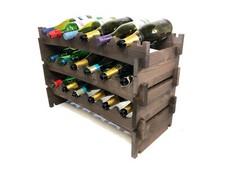 Large Wooden Wine Rack Rustic