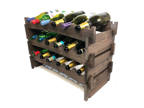 Large wooden wine rack - large, rustic