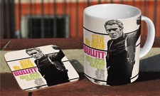 Steve McQueen Bullitt Poster - Ceramic Coffee / Tea Mug + Matching Coaster 