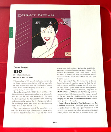 Duran rio - album, cover