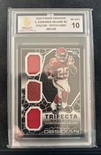 CLYDE EDWARDS-HELAIRE 2020 Obsidian Rookie TM12, Trifecta Material /100 MGC 10