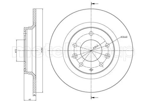 Brake disc solid - , 23-0622c