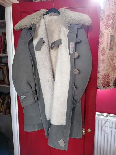 Swedish army sheepskin coat - army,