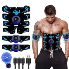 Rechargeable EMS Abdominal Muscle Toning Belt Trainer ABS Stimulator Toner Belt