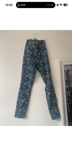 Blue black ditsy floral - ditsy,