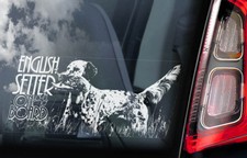 ENGLISH SETTER Car Sticker, Gundog Window Bumper Decal Sign Dog Pet Gift - V01