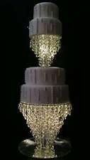 Crystal cake stand, 2 tier set