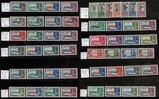 1935 Silver Jubilee GV stamps complete sets 11xMM +1xGU Falklands HK c£342 i830