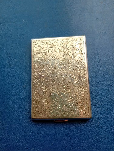 Solid silver cigarette case - silver,