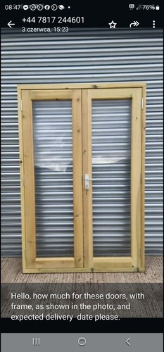 Summerhouse doors 2x h178cm - summerhouse,