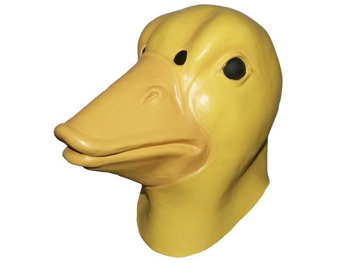 Yellow duck mask - duck, fancy