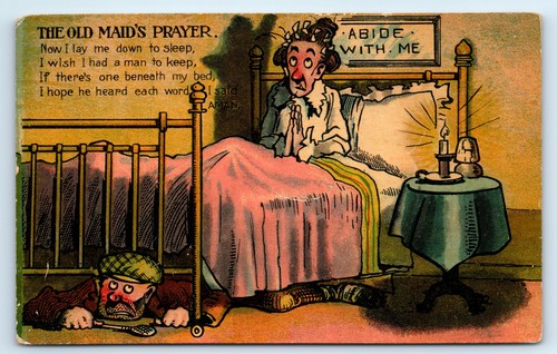 Postcard man under the bed - man,