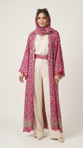 Luxury pashmina abaya 3pc - abaya,