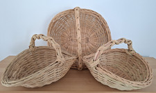 TWO TONE WICKER TRUG BASKETS