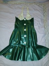 Fetasia Latex Green Halterneck Dress Size 12-14