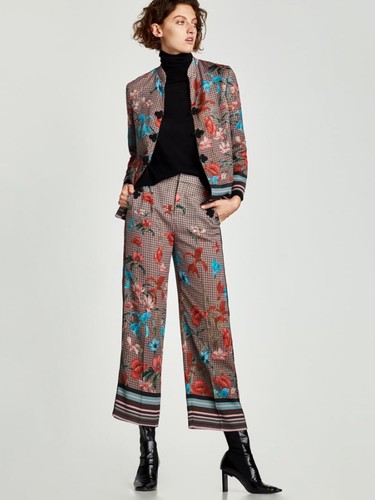 Zara oriental print suit - print, co