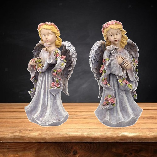 Angel statue flower - statue,