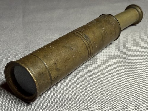 Antique brass pocket telescope - antique,