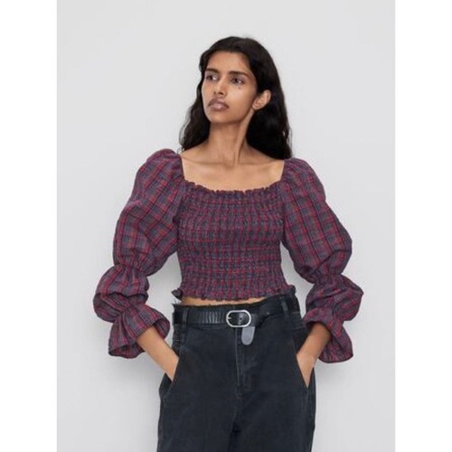 Zara plaid puff - zara,