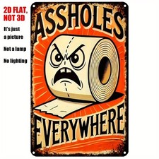 Retro Funny Bathroom Signs