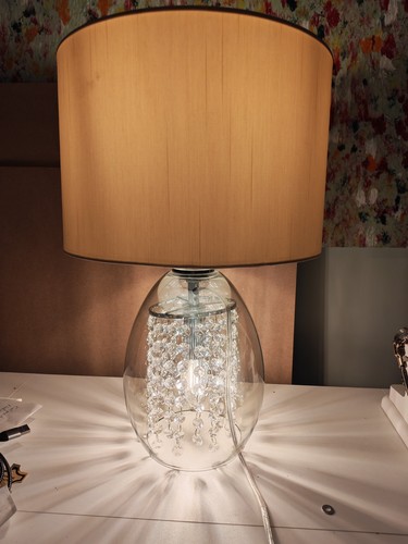 Clear glass dual light lamp - glass,