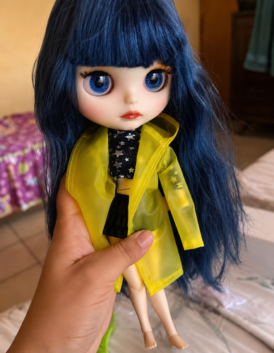 Neo blythe doll blue - hair, 1/6