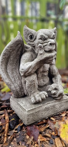 Winged gargoyle gothic statue - gargoyle,
