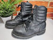 HARLEY DAVIDSON BLACK BIKER BOOTS UK 8 EU 42 US 9 LACE UP LEATHER MENS MOTORBIKE