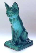 Art Deco Style Cubist Ceramic Cat Figurine