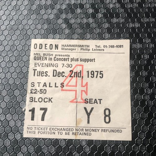 Queen ticket hammersmith - queen,