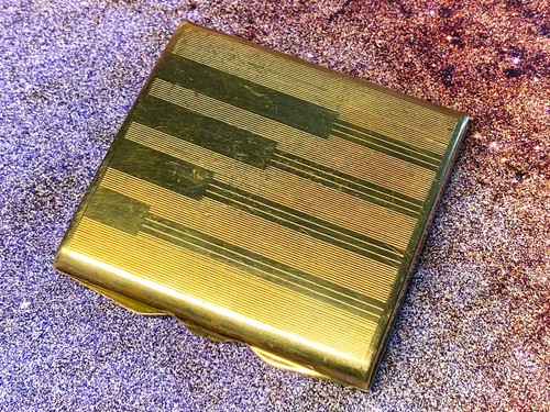 Stratton square art deco gold