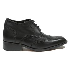 HANDMADE Brogue Mens Leather Black Ankle Boots UK 9.5 Classic Formal Dress