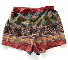Size M 100% Pure Silk Vintage Boxer Underwear Shorts Unisex Button Fly