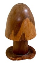 Wooden Mushroom Toadstool Very Large Hand Made Carved 8"  20cm Tall 1kg Free P&P